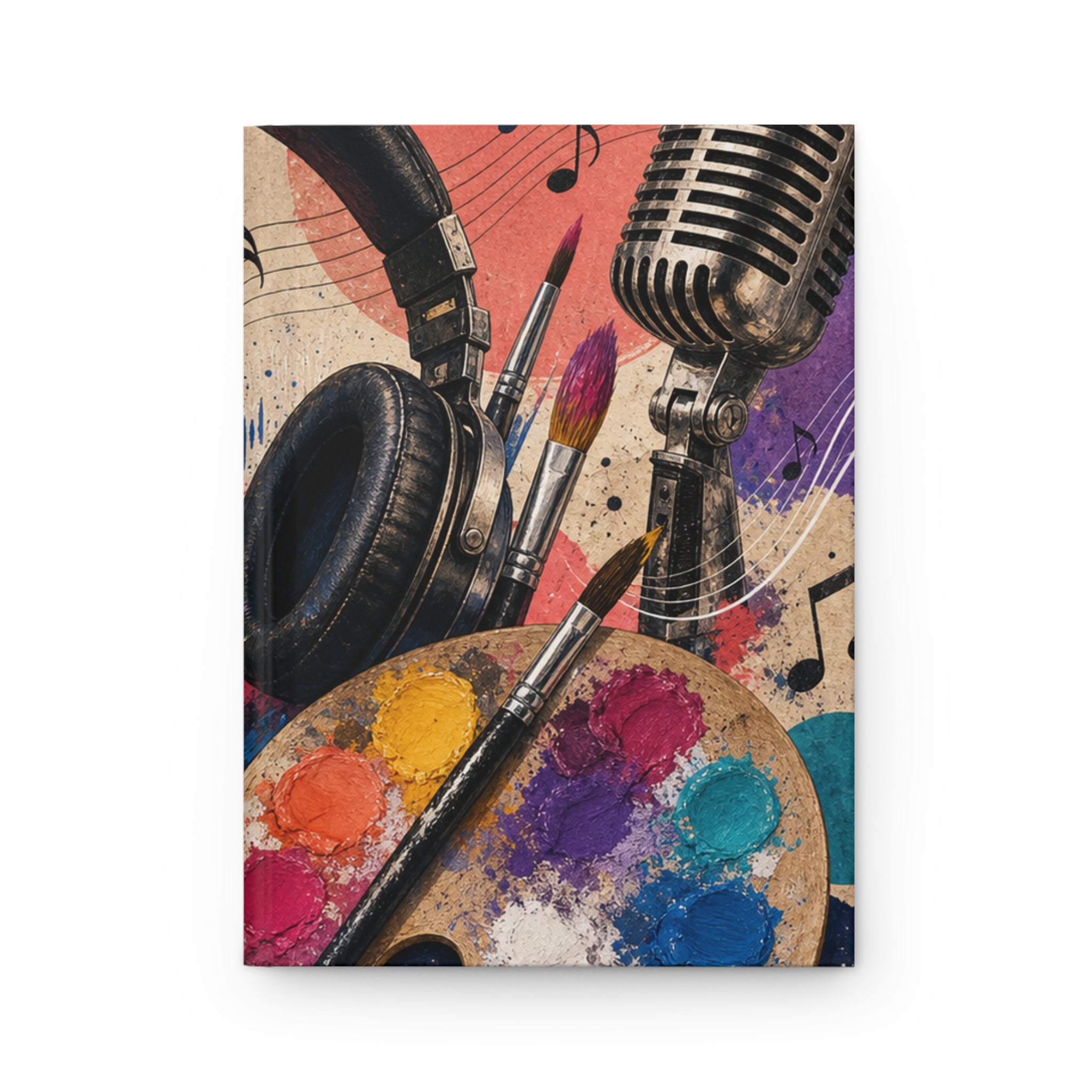 Art and music hardcover journal back cover
