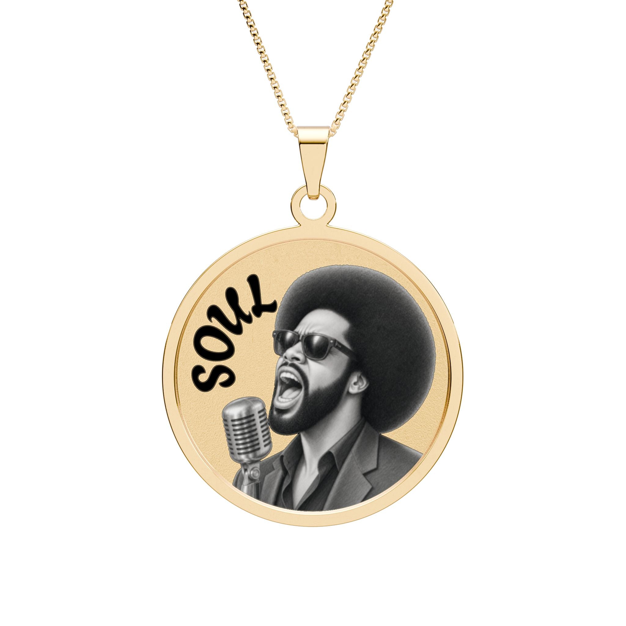 Soul Singer round pendant necklace