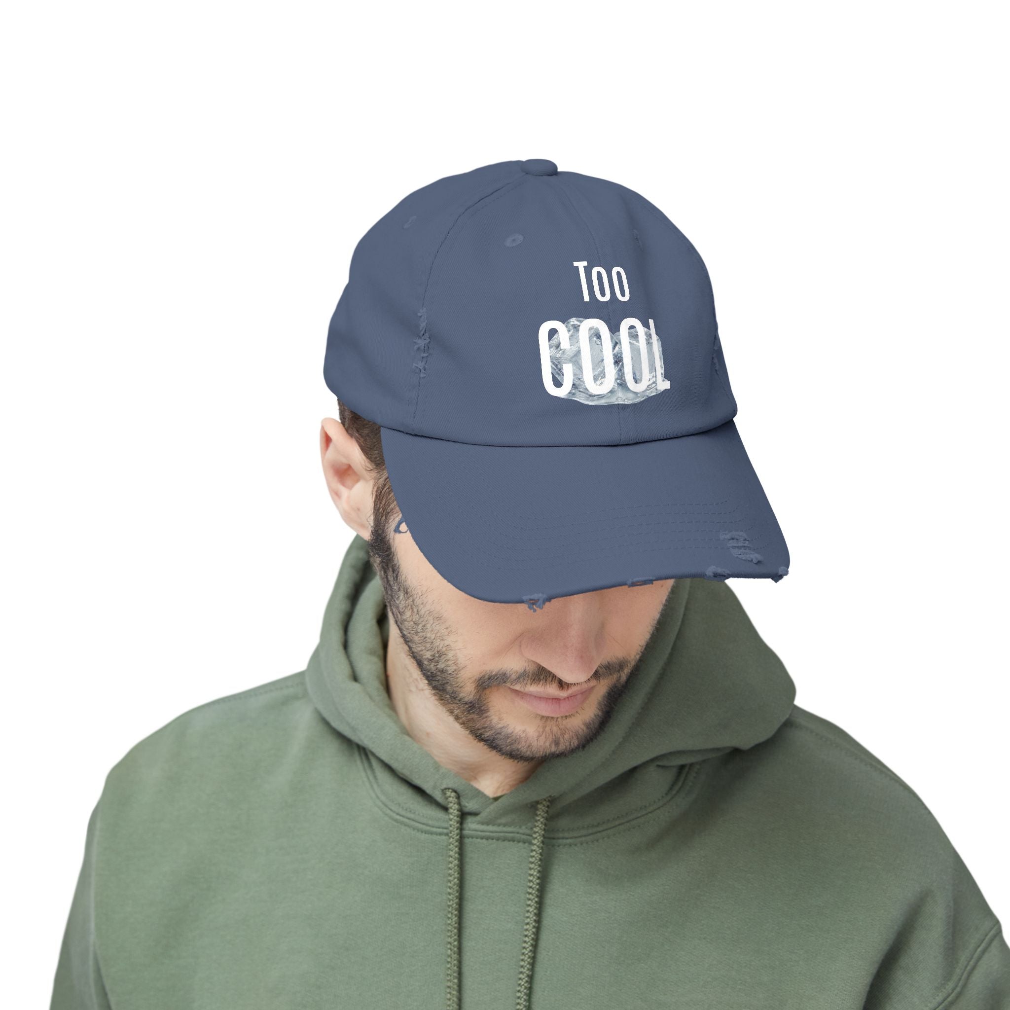 Too Cool distressed cotton baseball cap