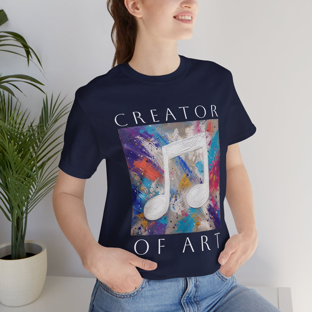 Unisex Creator of Art colorful music note graphic T-shirt – view 53