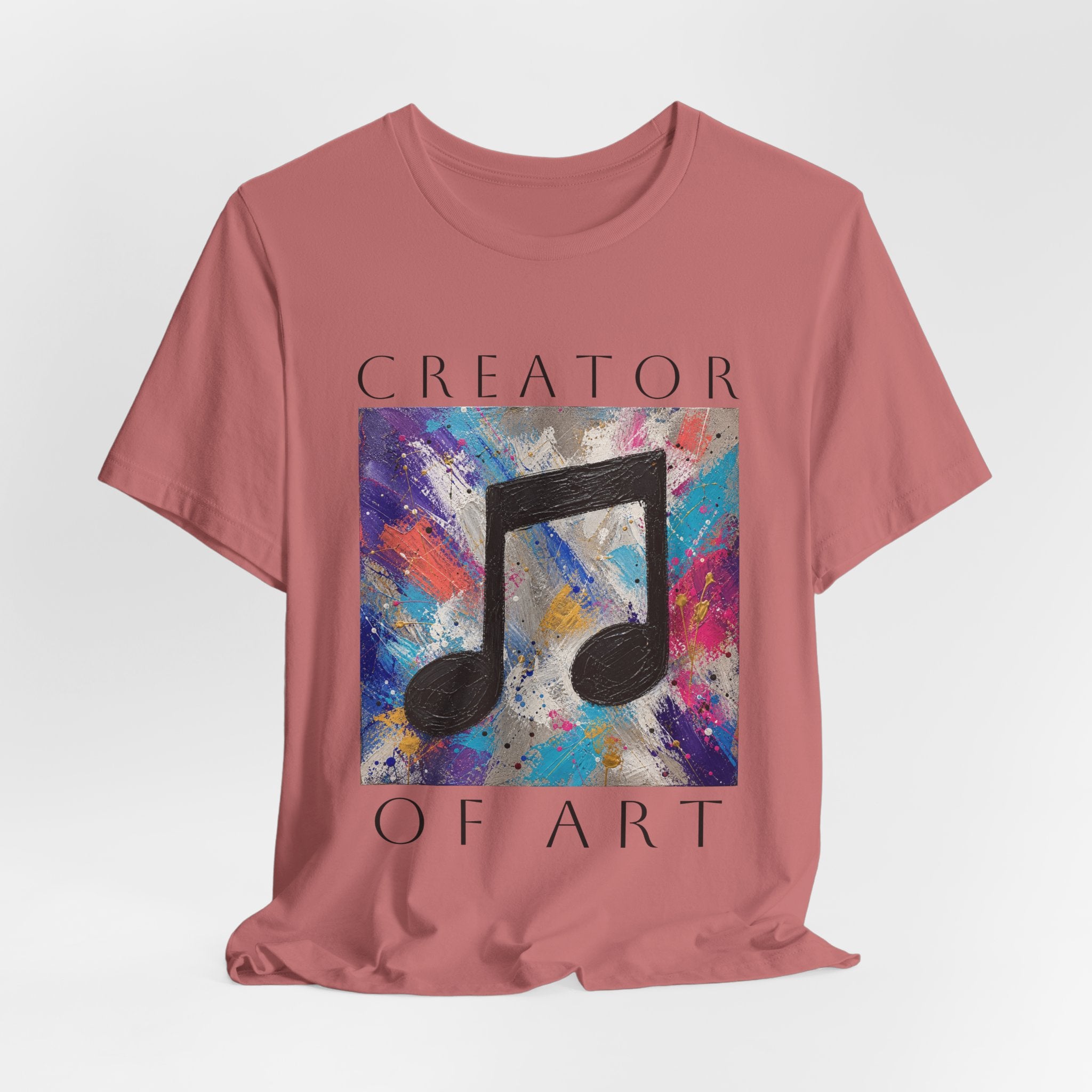 Unisex Creator of Art colorful music note graphic T-shirt – view 17