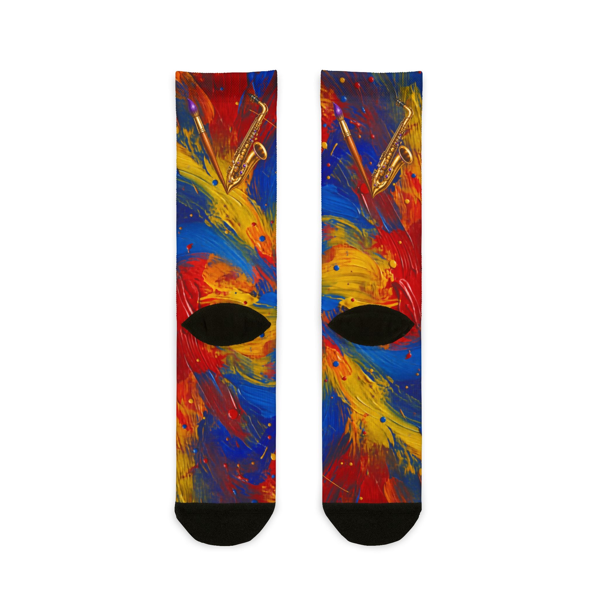 Studio Vibes colorful music headphones crew socks