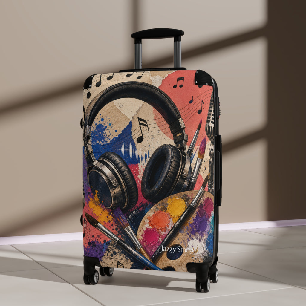 Art and music hard-shell rolling suitcase – view 11