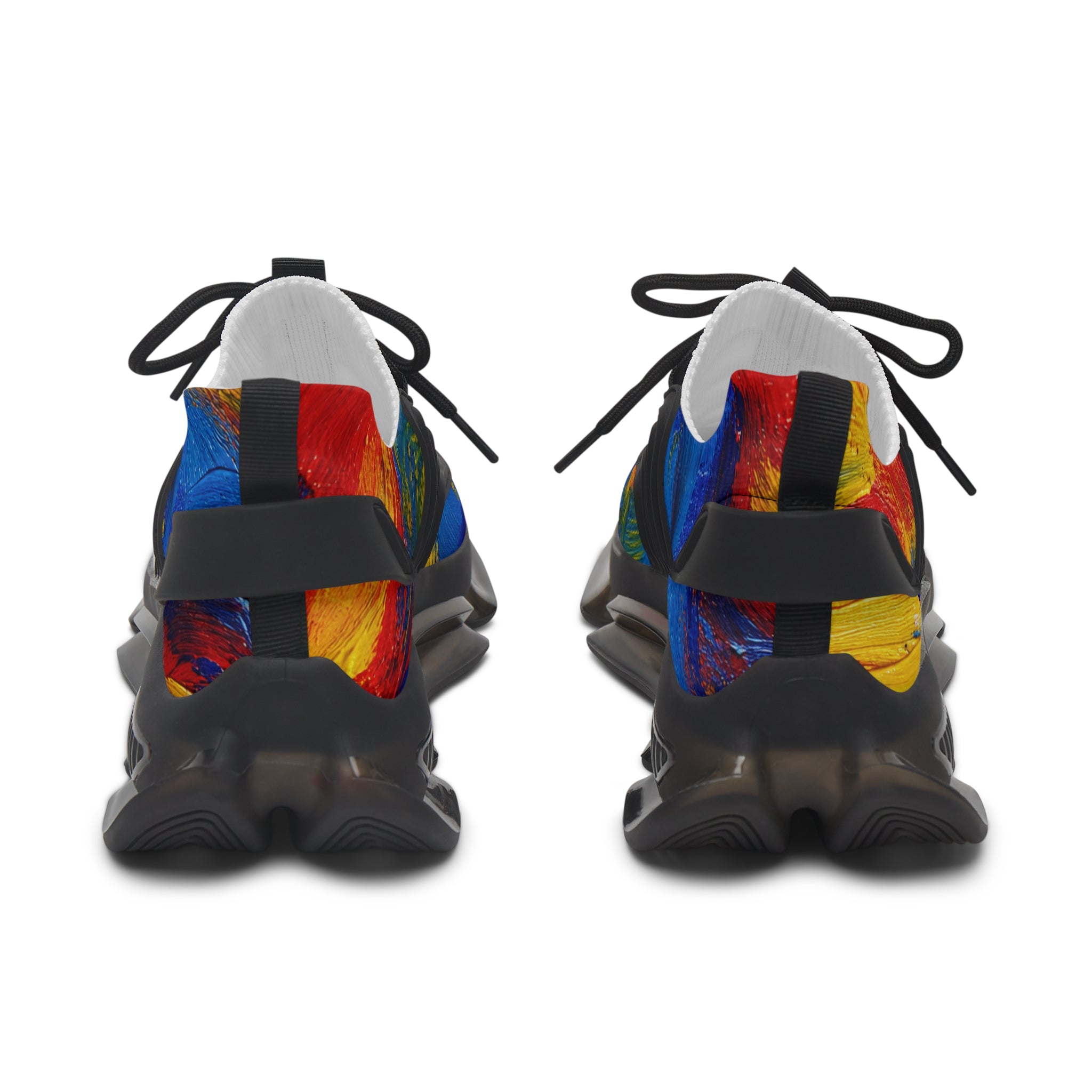 Women’s abstract color art mesh sneakers