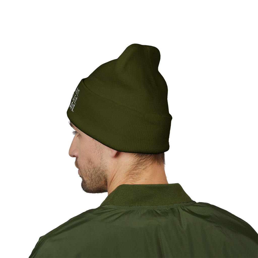 Everything Is Art cuffed beanie with white lettering – view 14