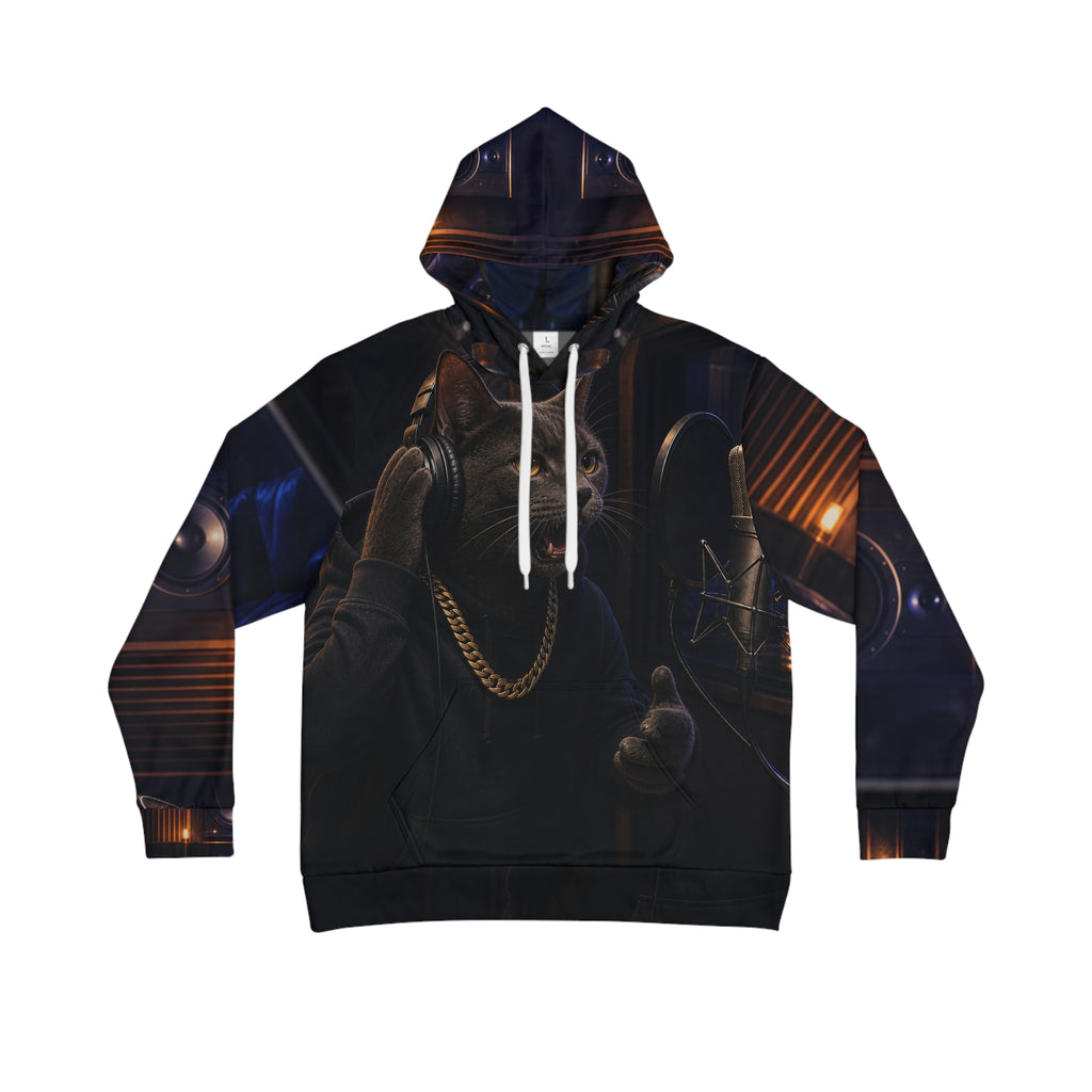 Men’s Cat Rapper Studio Graphic Pullover Hoodie – product image 1