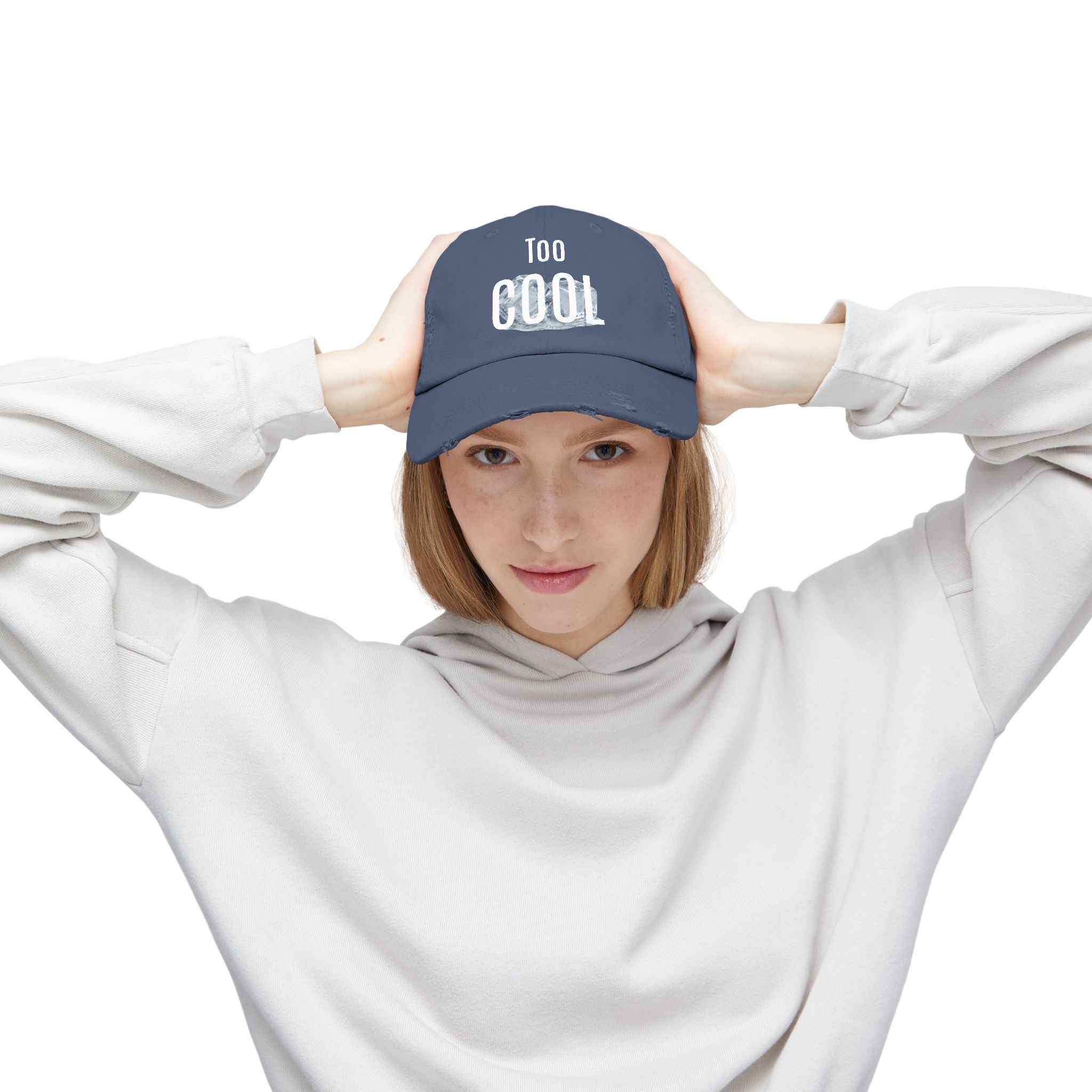 Too Cool distressed cotton baseball cap