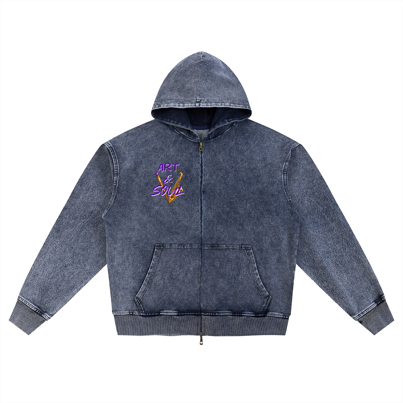 Art & Soul Men’s Soul Singer Oversized Zip Hoodie – product image 4
