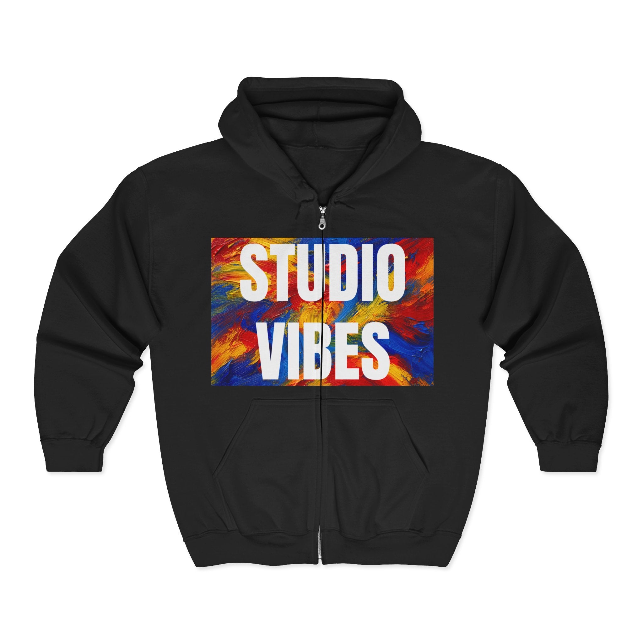 Studio Vibes Colorful Music Graphic Zip Hoodie – product image 2