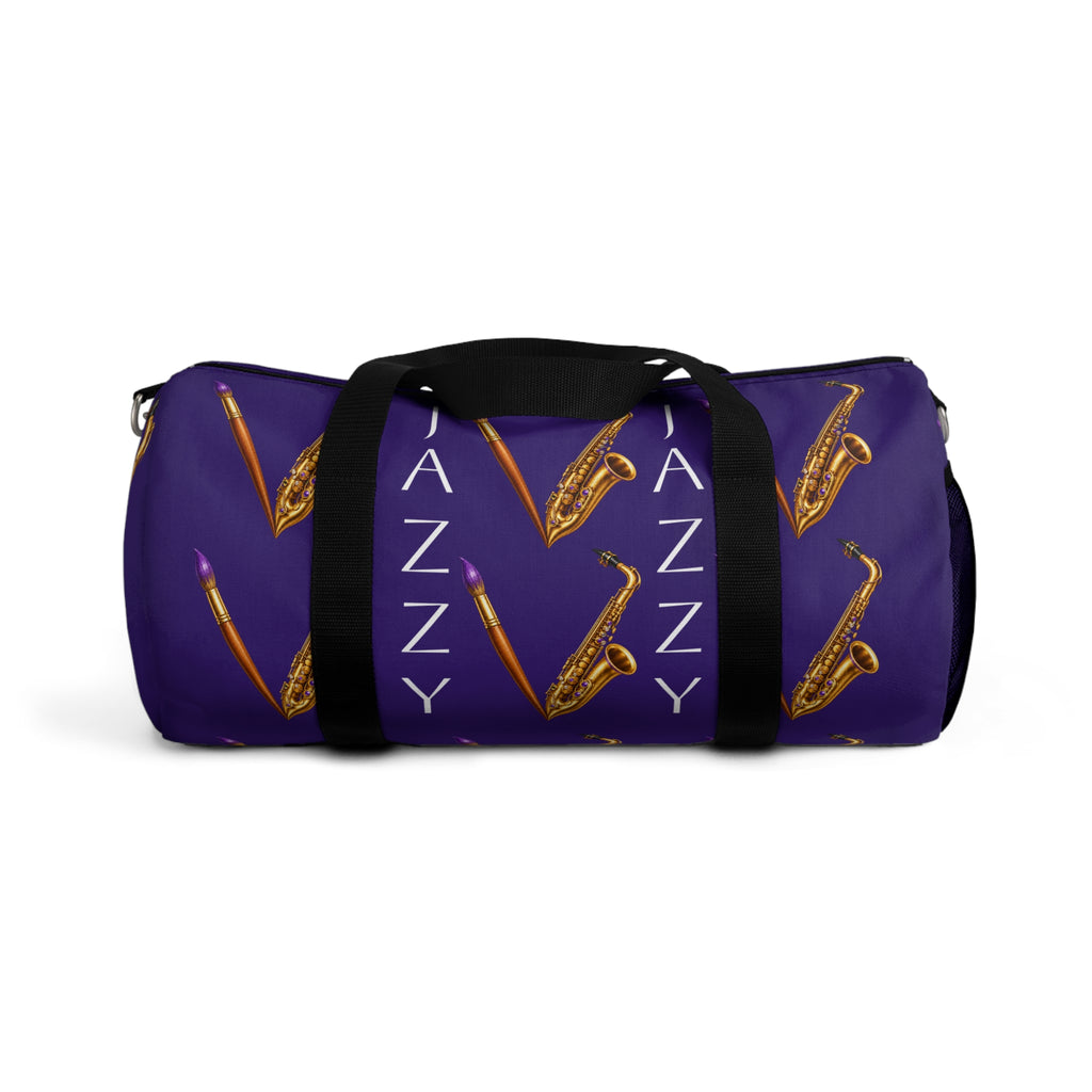 Jazzy Smoov purple saxophone duffel bag