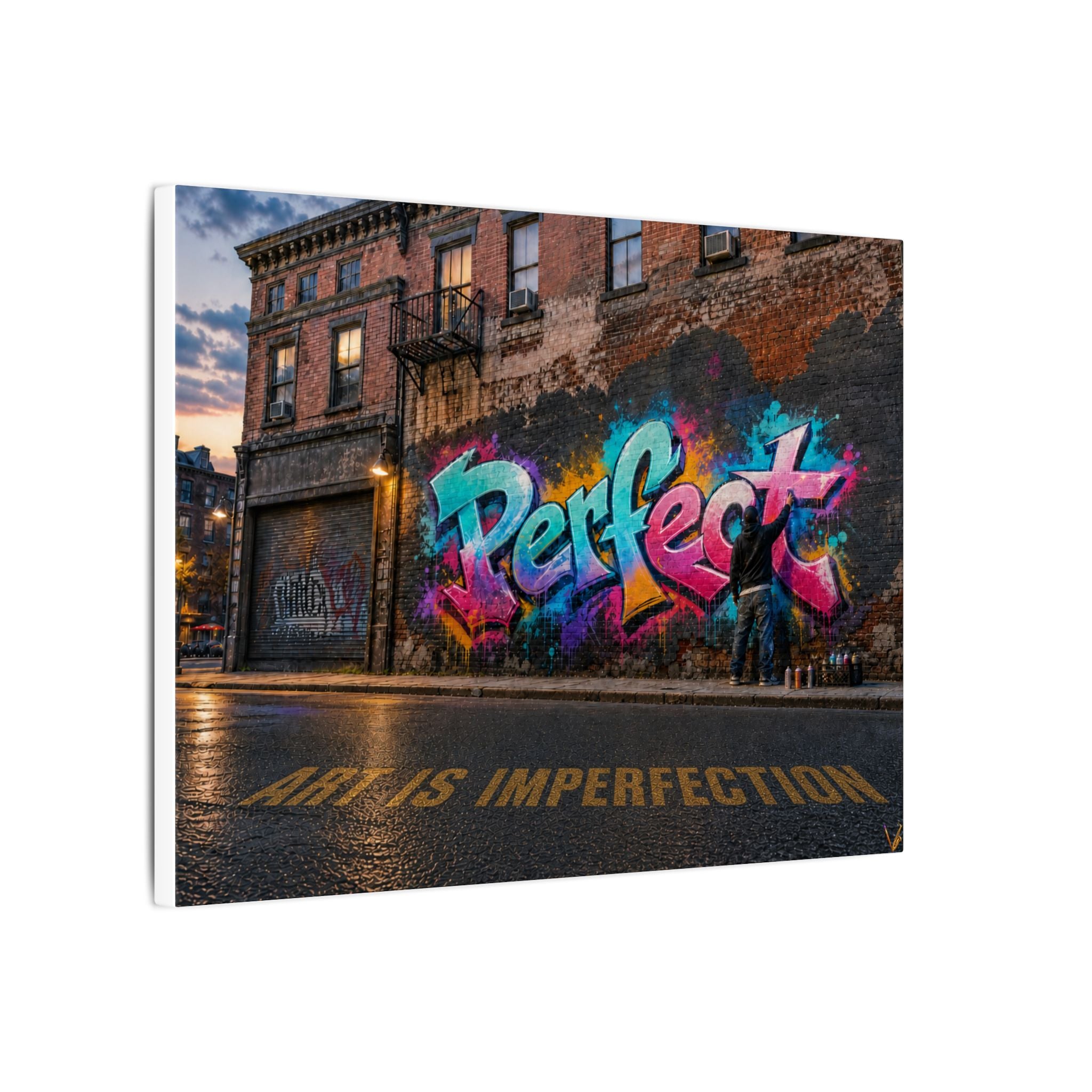 Art Is Imperfection urban graffiti matte canvas wall art