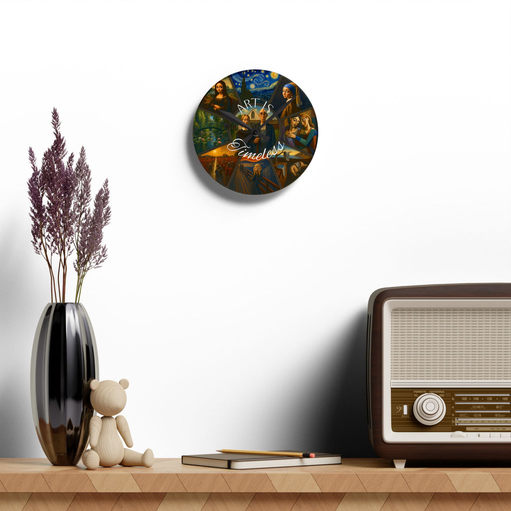 Art Is Timeless museum gallery wall clock