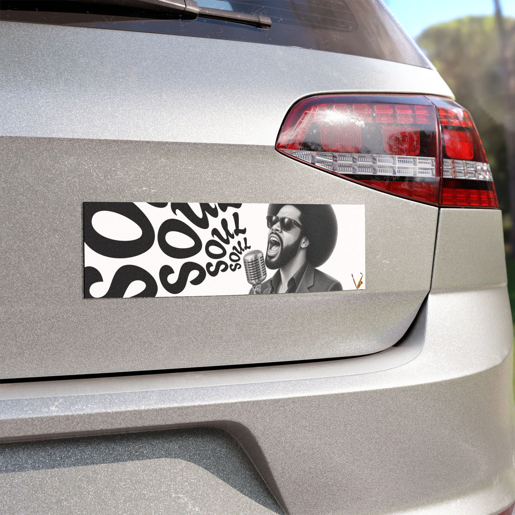 Soul Singer black and white vinyl car magnet – view 9