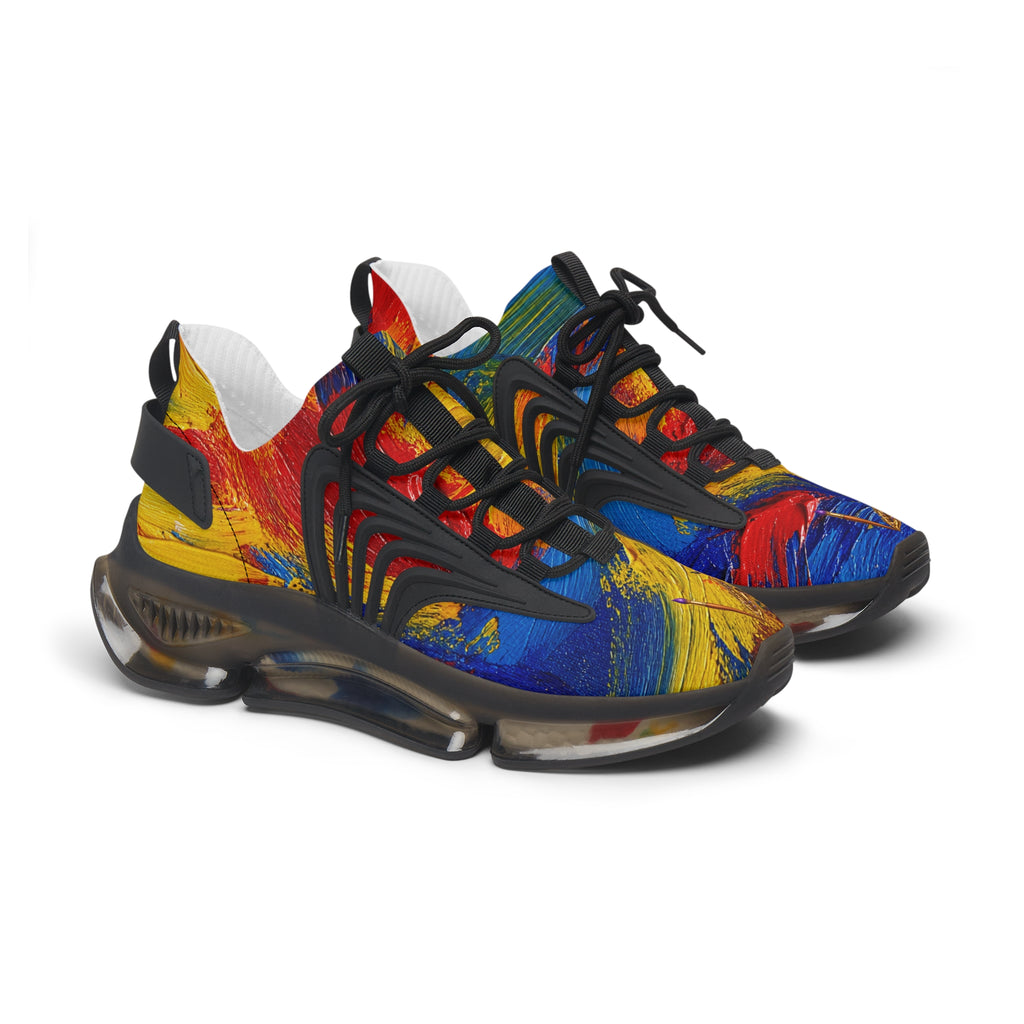 Women’s abstract color art mesh sneakers