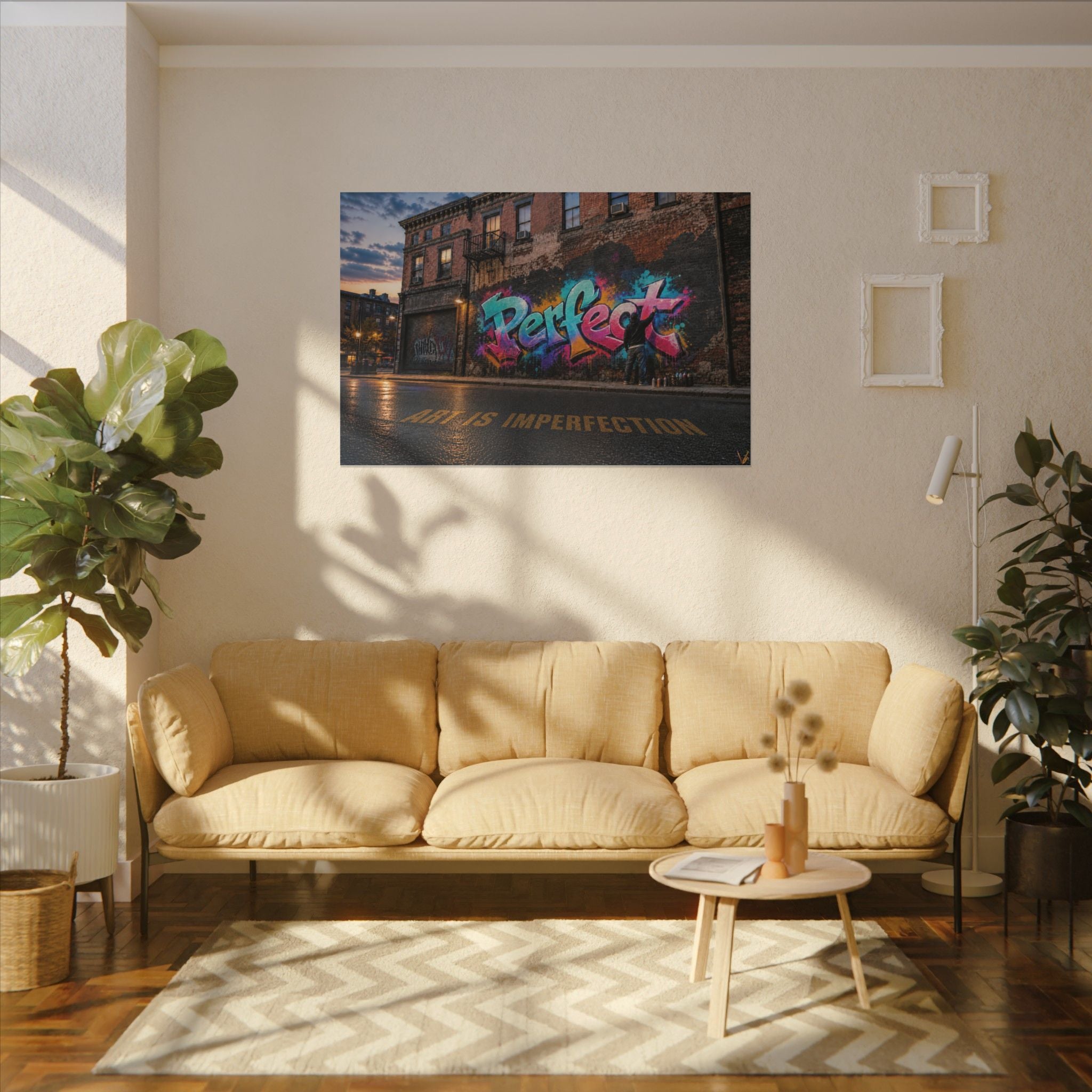 Art Is Imperfection urban graffiti matte canvas wall art