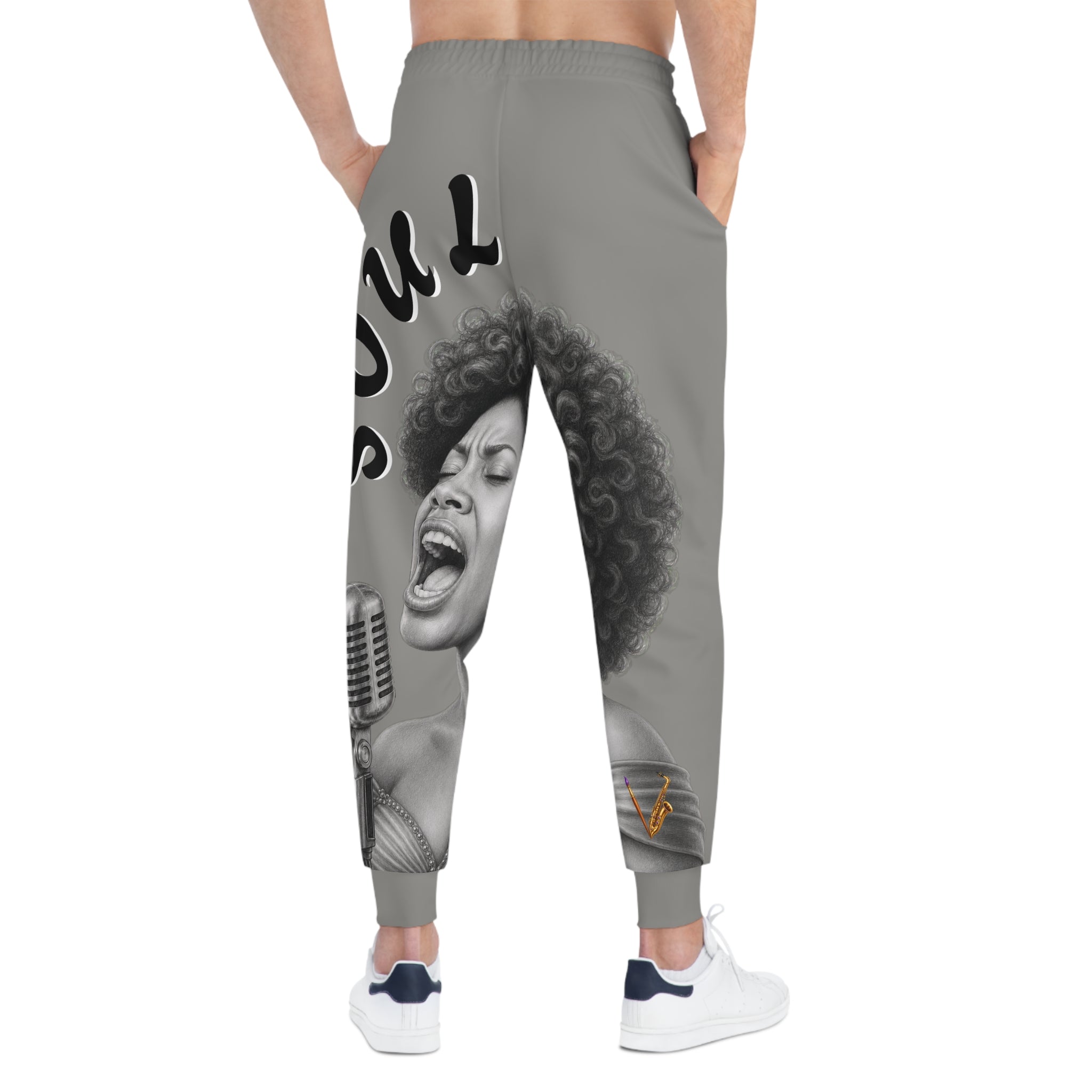 Women’s Soul Singer Graphic Joggers – Gray – product image 5