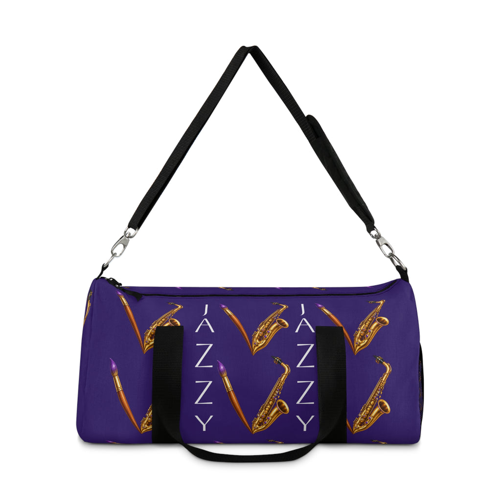 Jazzy Smoov purple saxophone duffel bag