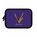 Jazzy Smoov purple saxophone art laptop sleeve