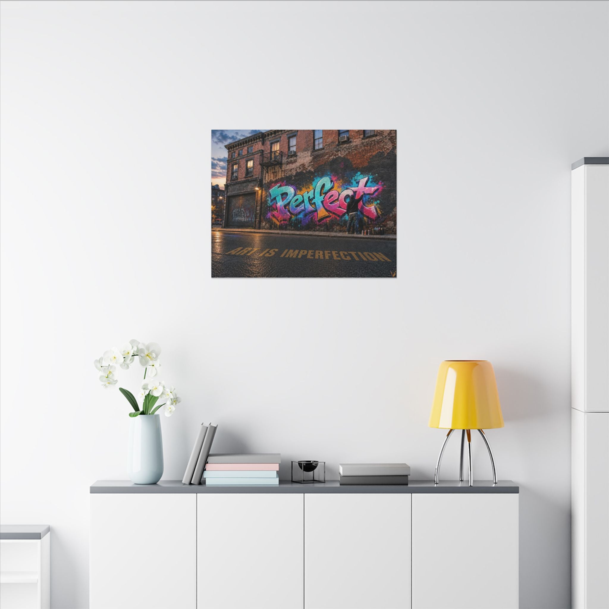 Art Is Imperfection urban graffiti matte canvas wall art