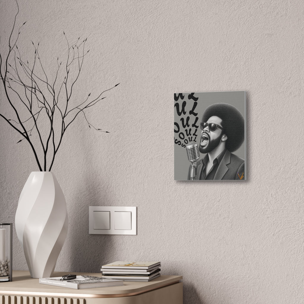 Soul singer monochrome canvas wall art