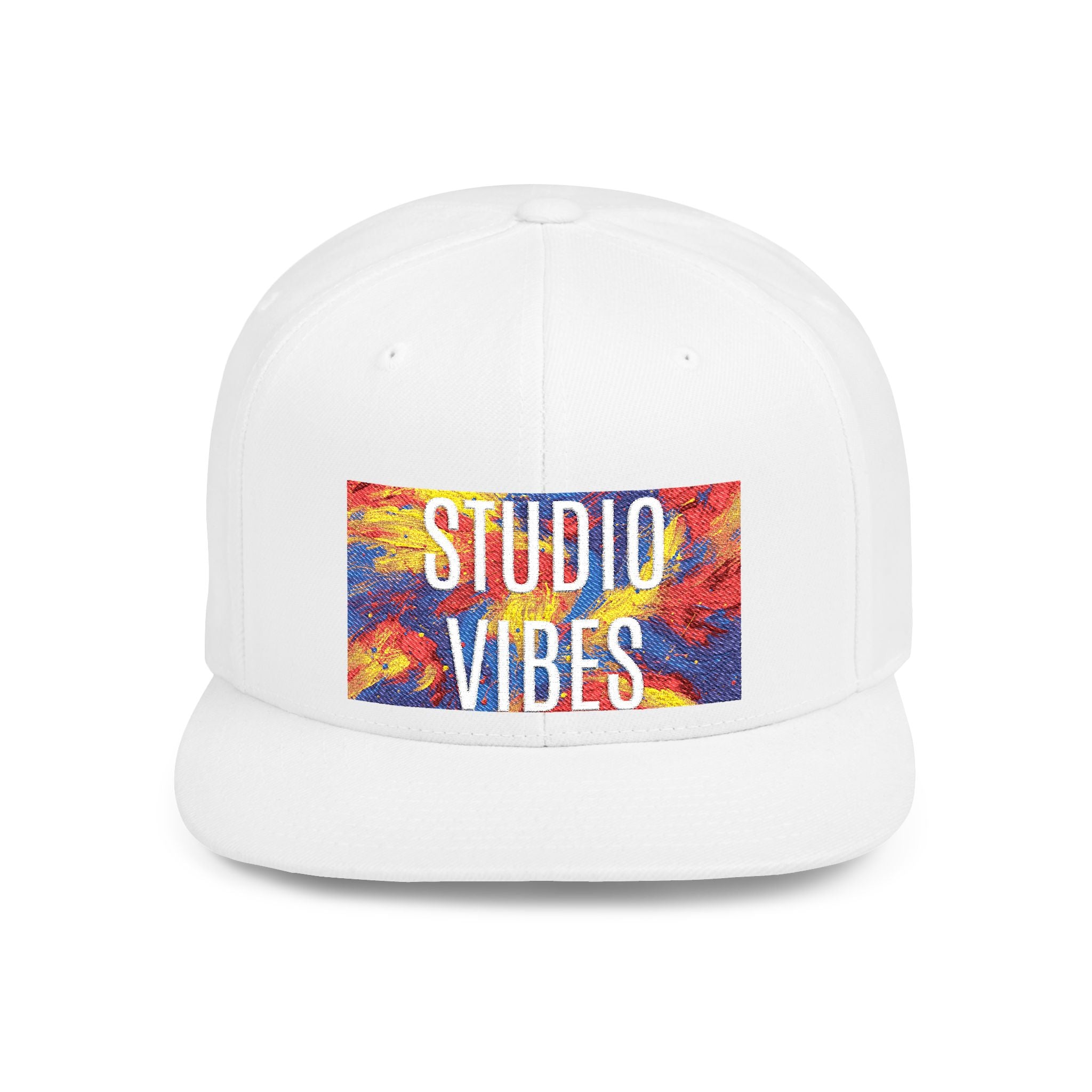 Studio Vibes embroidered flat bill snapback hat