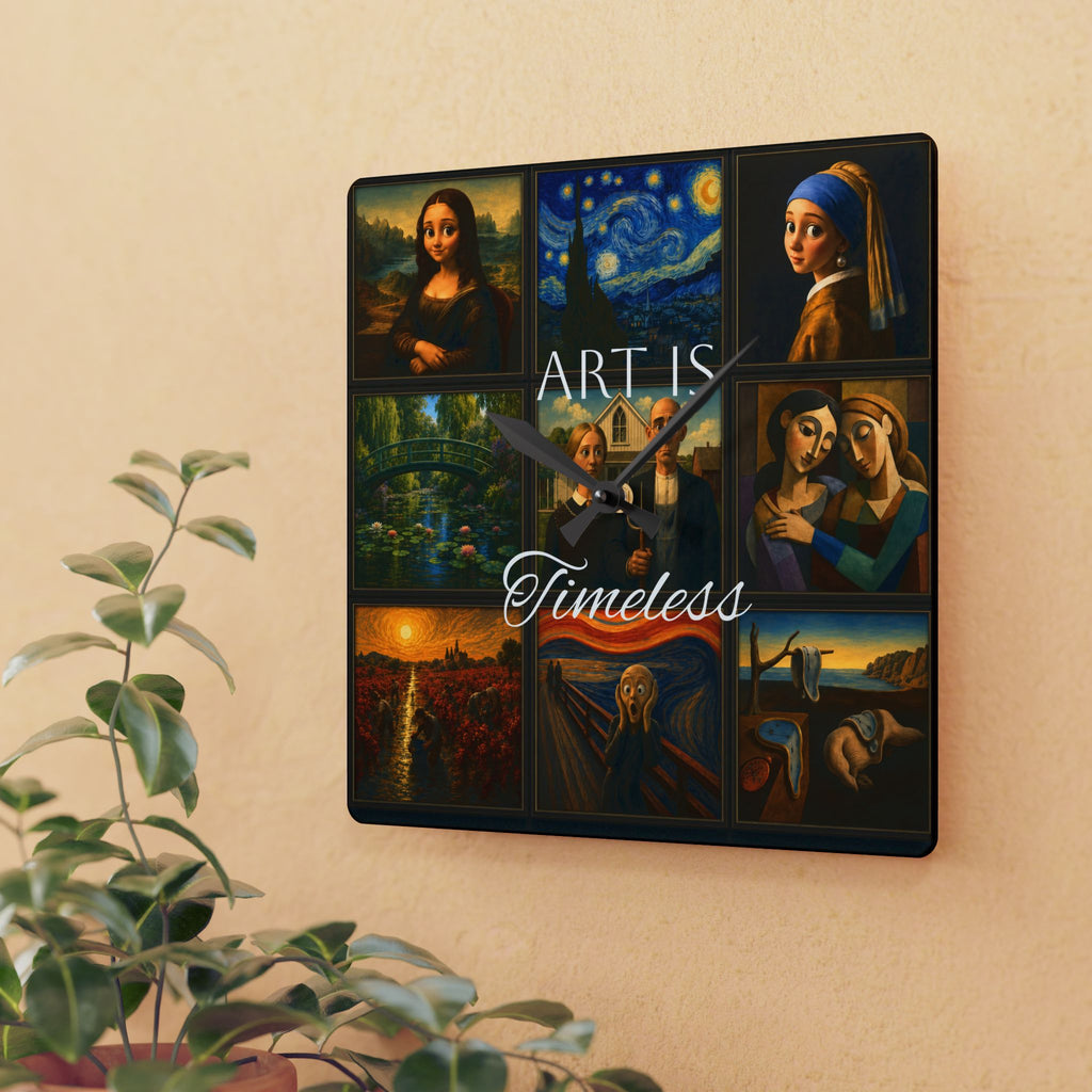 Art Is Timeless museum gallery wall clock