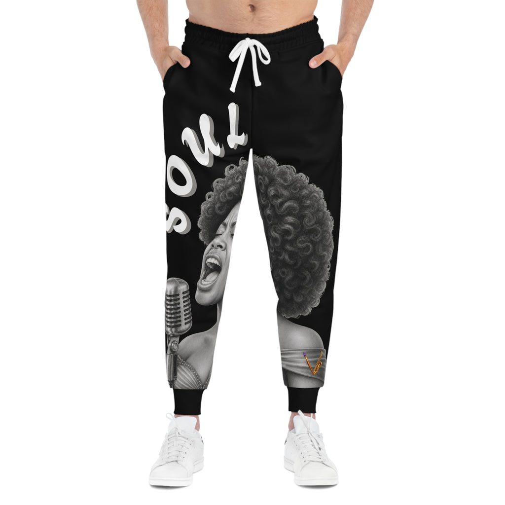 Women’s Soul Singer Black Graphic Joggers – product image 4