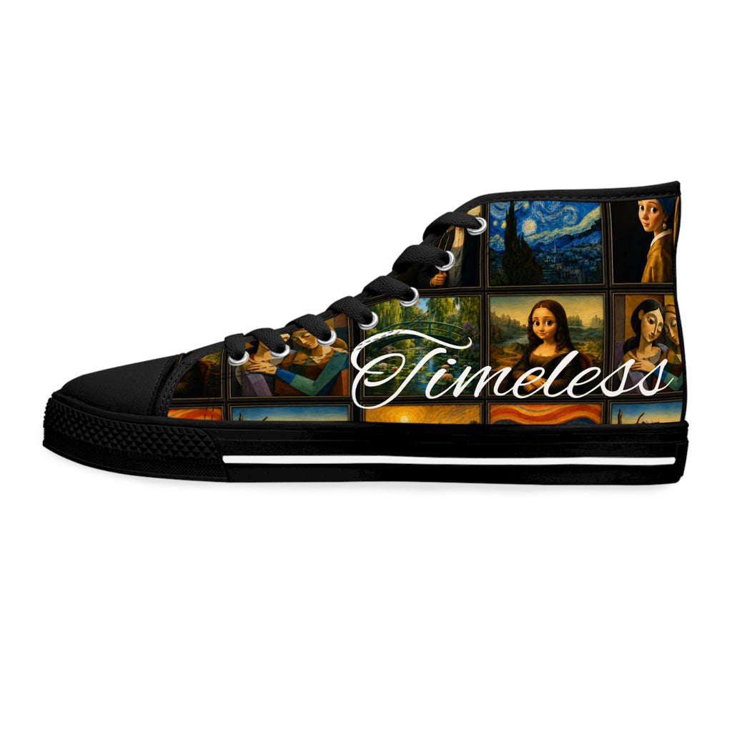 Women’s Art Is Timeless museum collage high-top sneakers