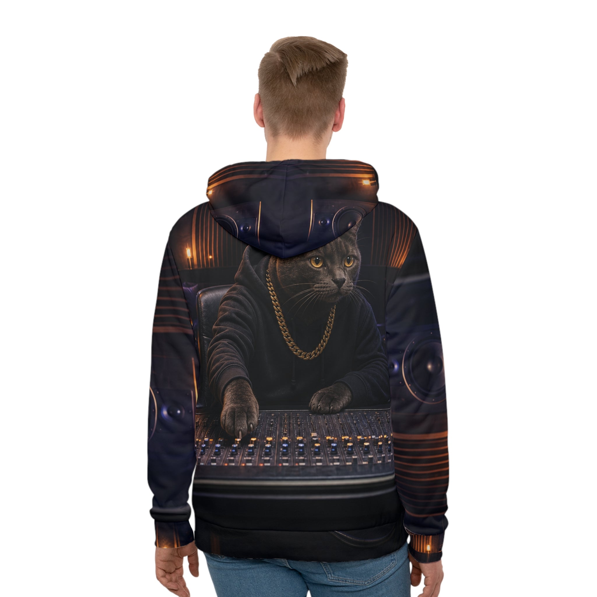Men’s Cat Rapper Studio Graphic Pullover Hoodie – product image 4