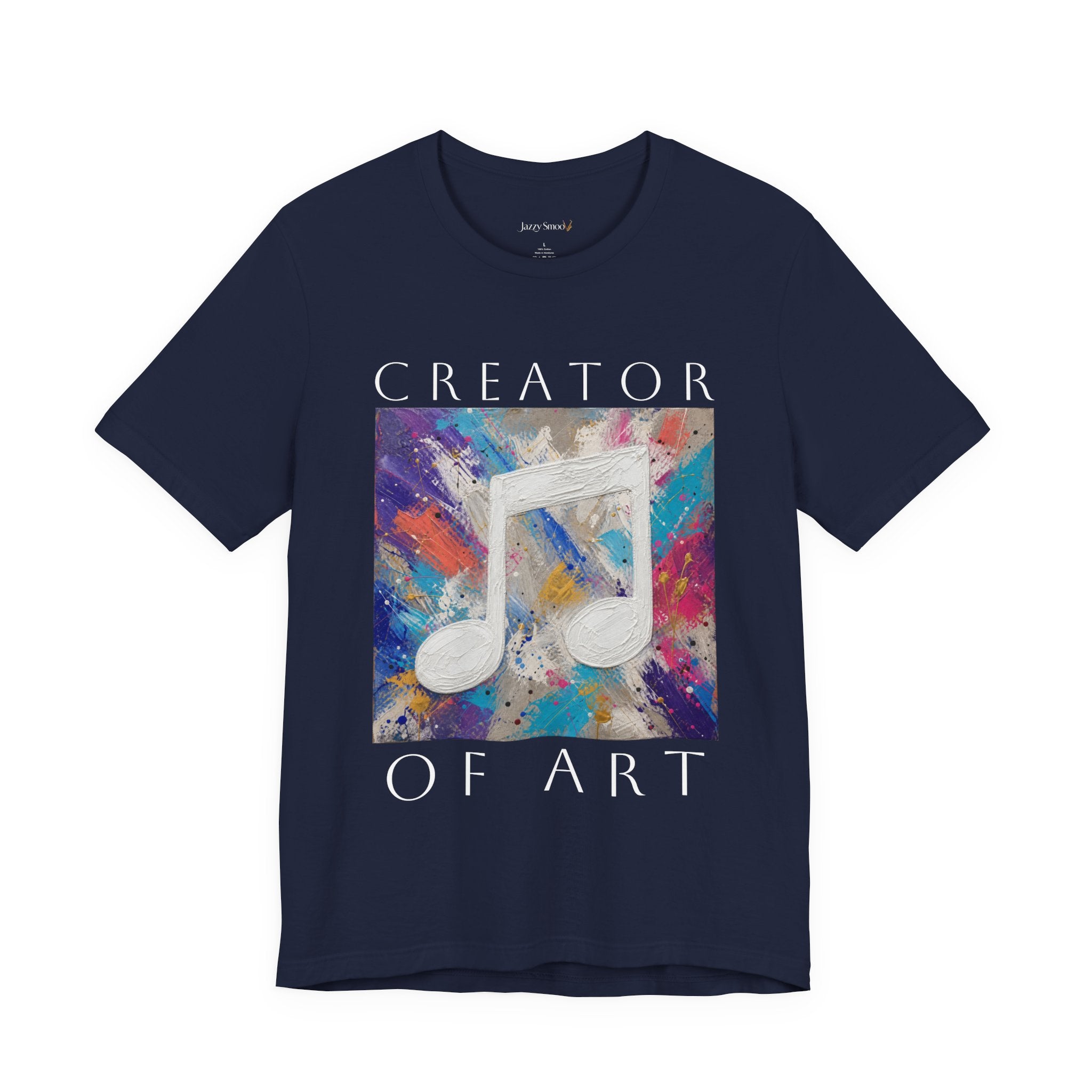 Unisex Creator of Art colorful music note graphic T-shirt – view 9