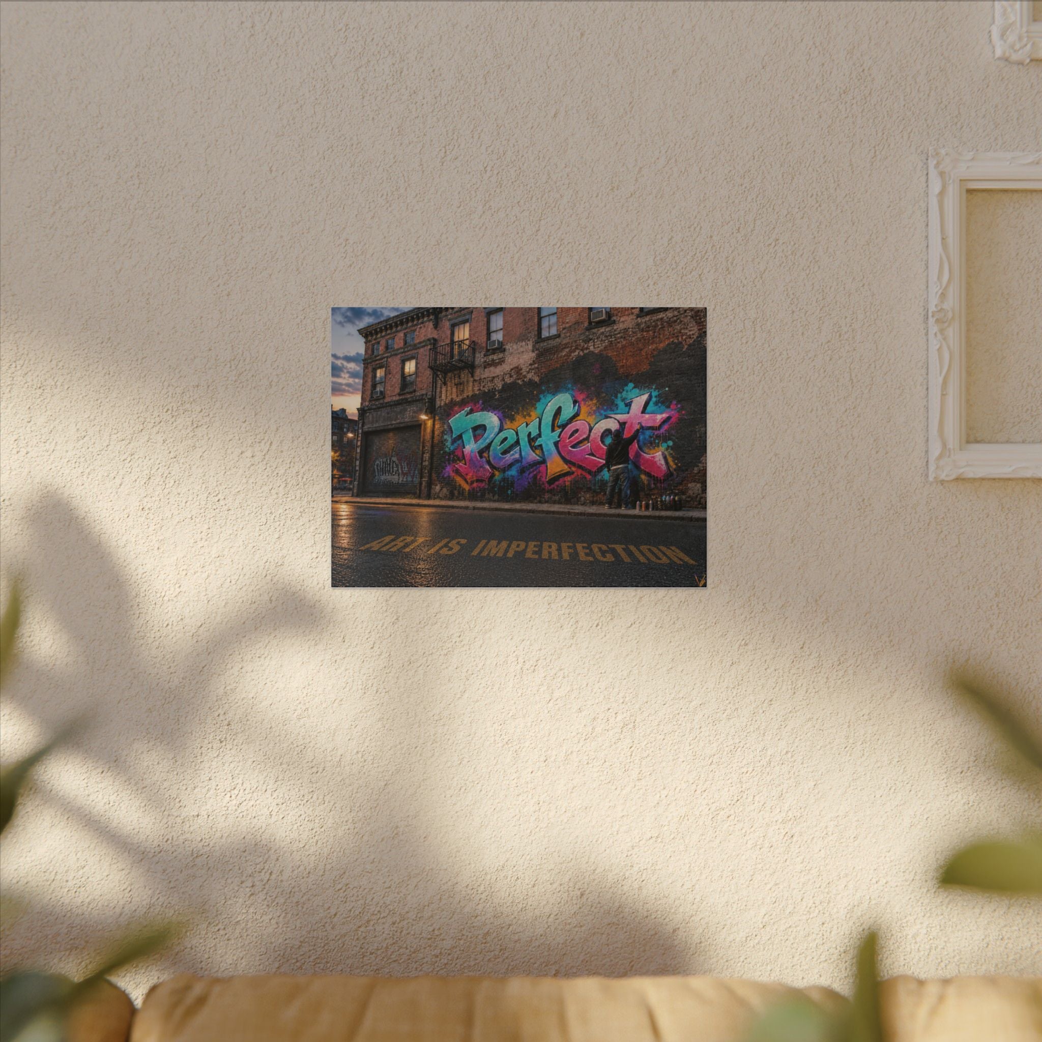 Art Is Imperfection urban graffiti matte canvas wall art