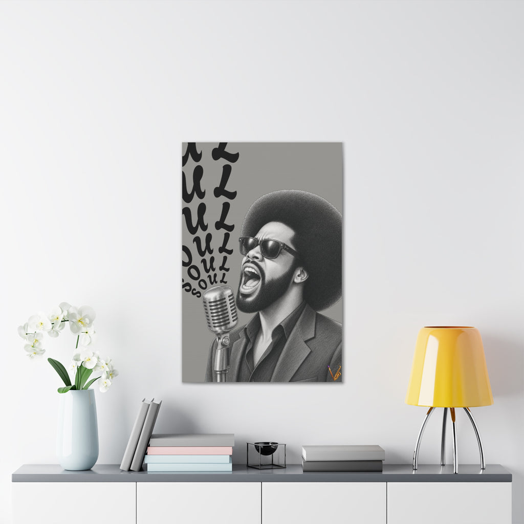 Soul singer monochrome canvas wall art