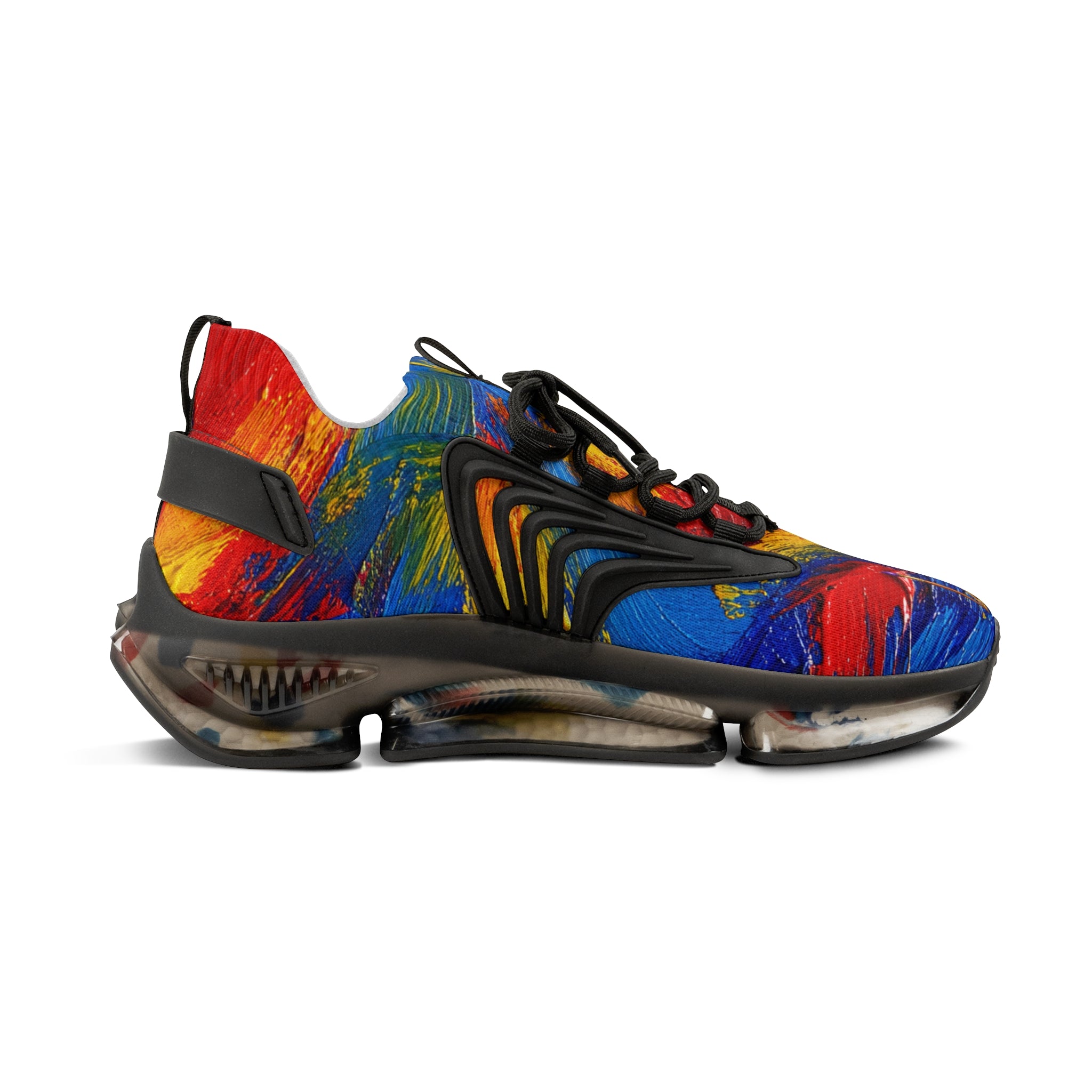 Men’s abstract color art mesh sneakers