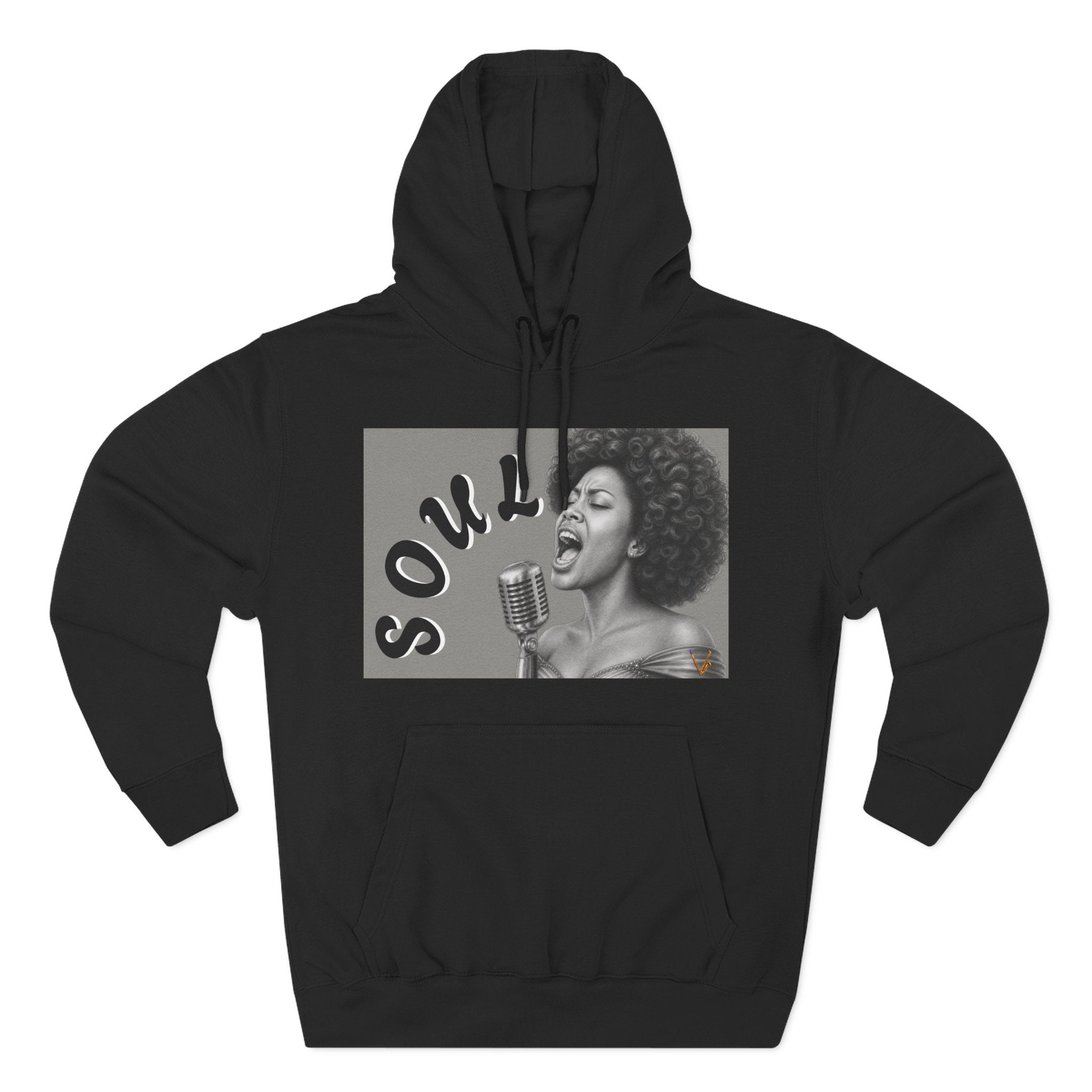 Women’s Soul Singer Graphic Pullover Hoodie – product image 2