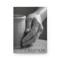 Creation pottery hardcover lined journal front cover
