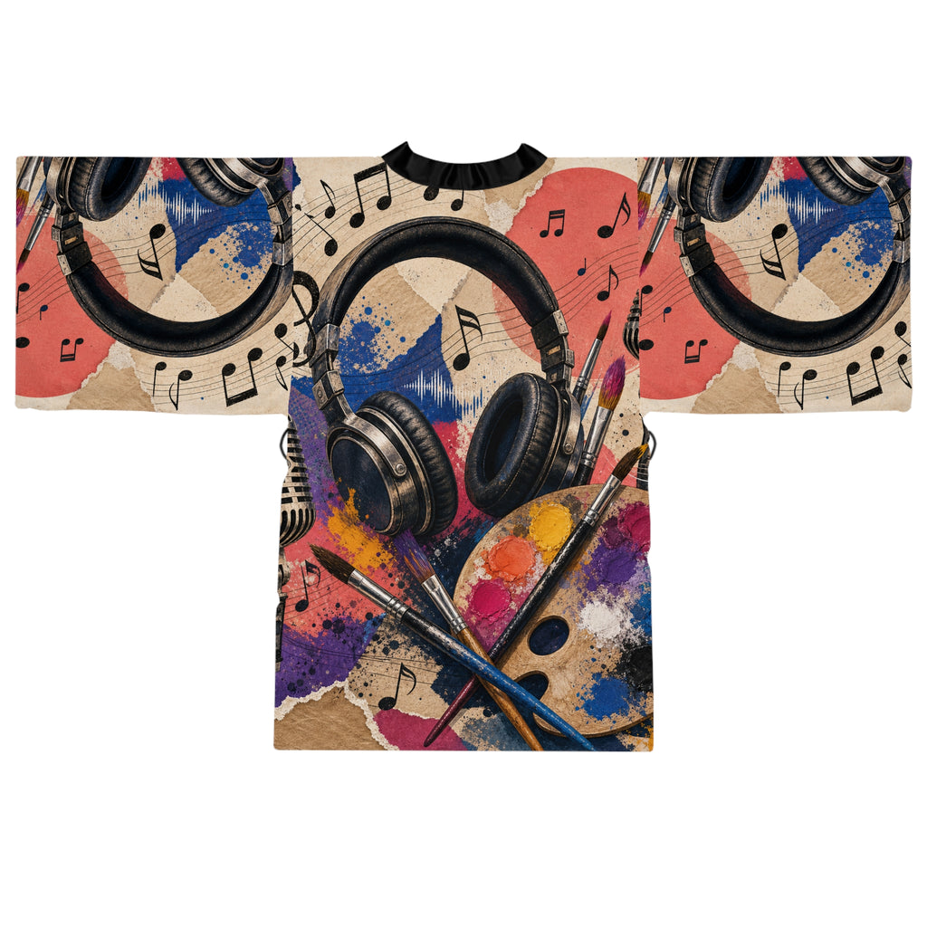 Music Artist Colorful Graphic Kimono Robe – product image 3