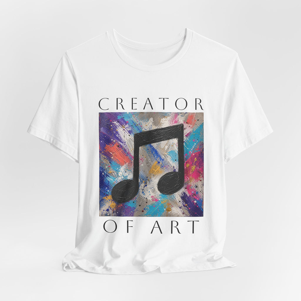 Unisex Creator of Art colorful music note graphic T-shirt – view 12