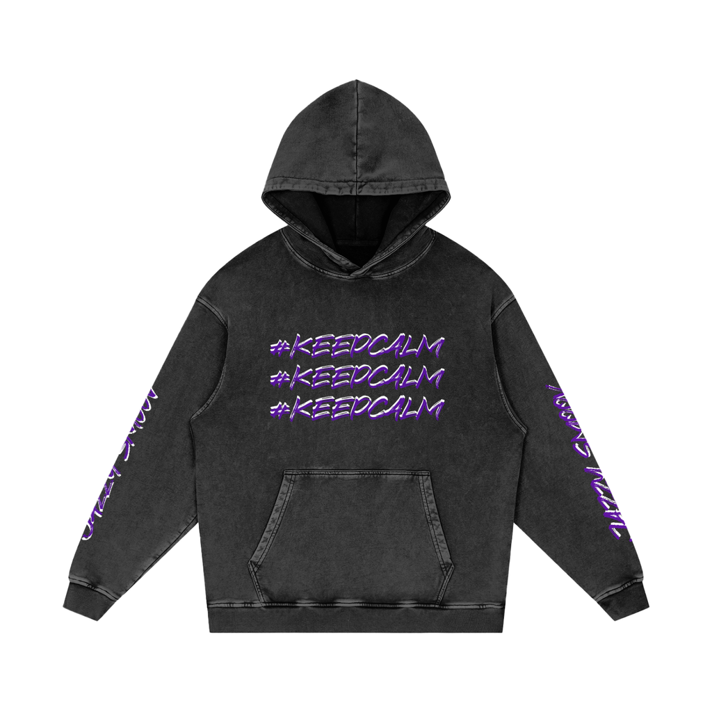 Jazzy Smoov Keep Calm Heavyweight Cotton Hoodie – Black – product image 1