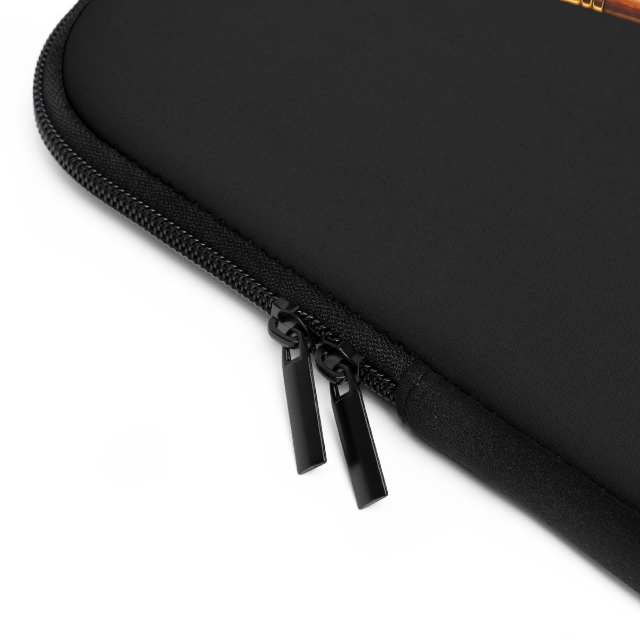 Jazzy Groove black saxophone art laptop sleeve