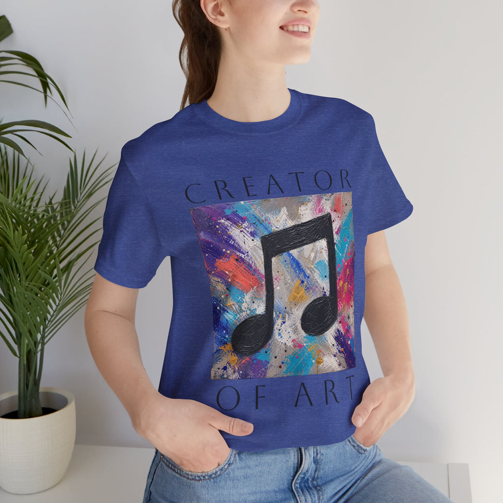 Unisex Creator of Art colorful music note graphic T-shirt – view 43