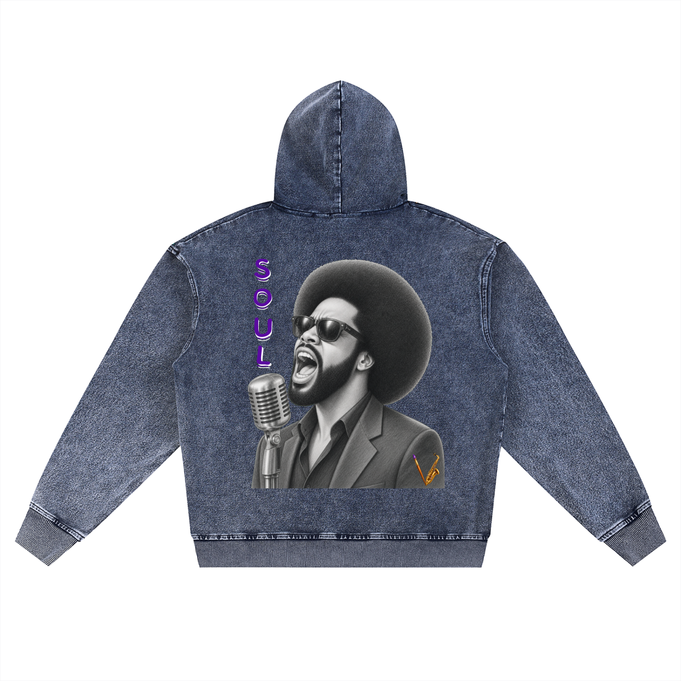 Art & Soul Men’s Soul Singer Oversized Zip Hoodie – product image 3