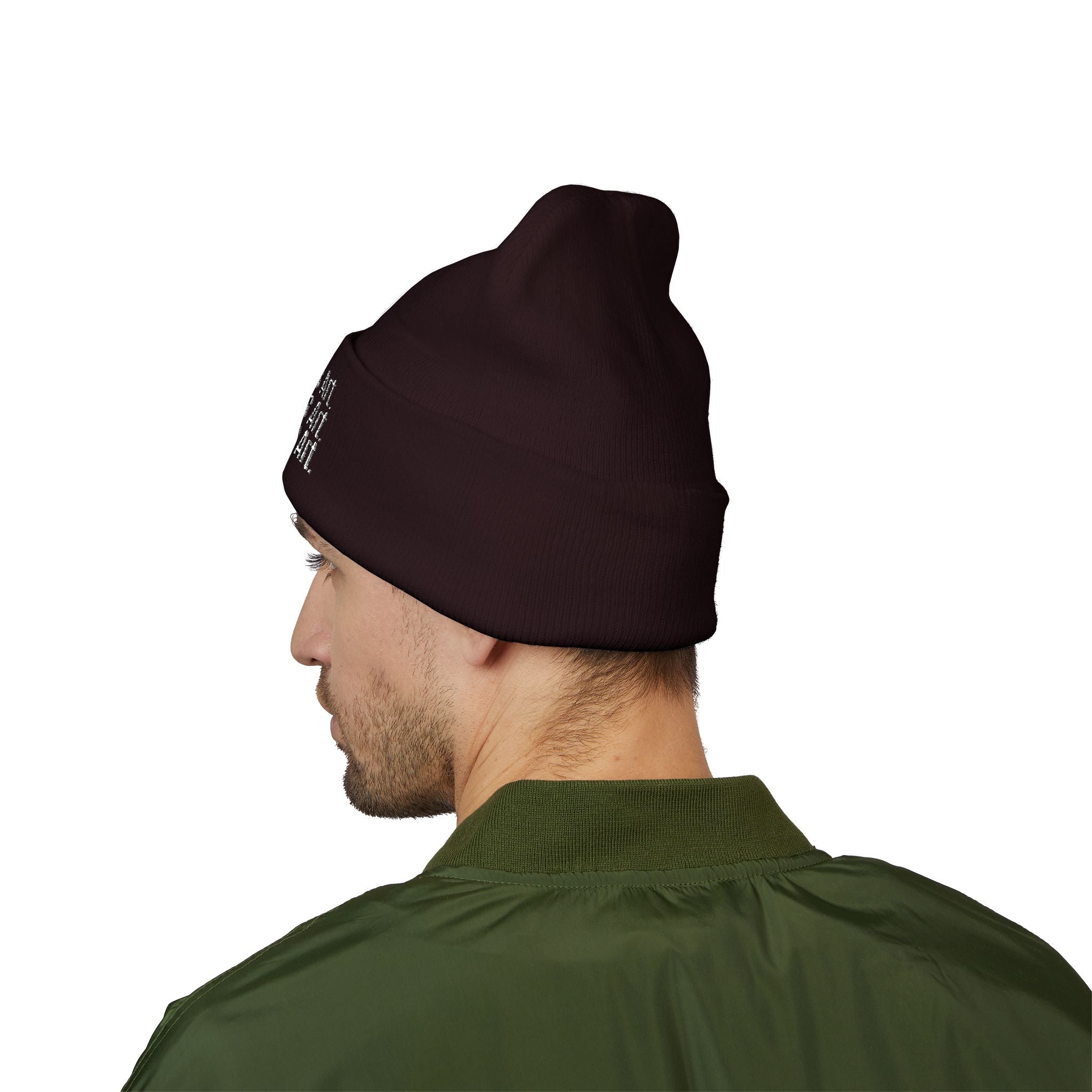 Everything Is Art cuffed beanie with white lettering – view 32
