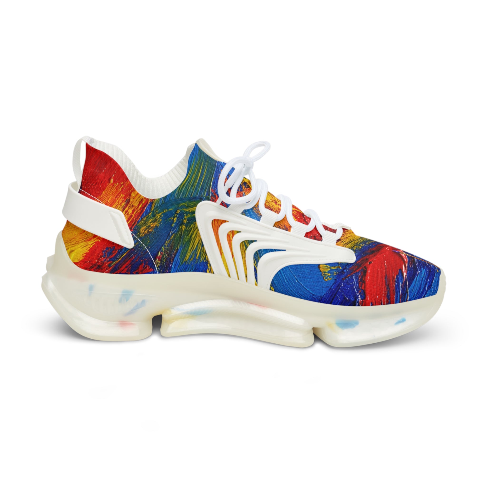 Men’s abstract color art mesh sneakers