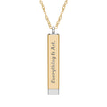 Everything Is Art hidden message bar necklace