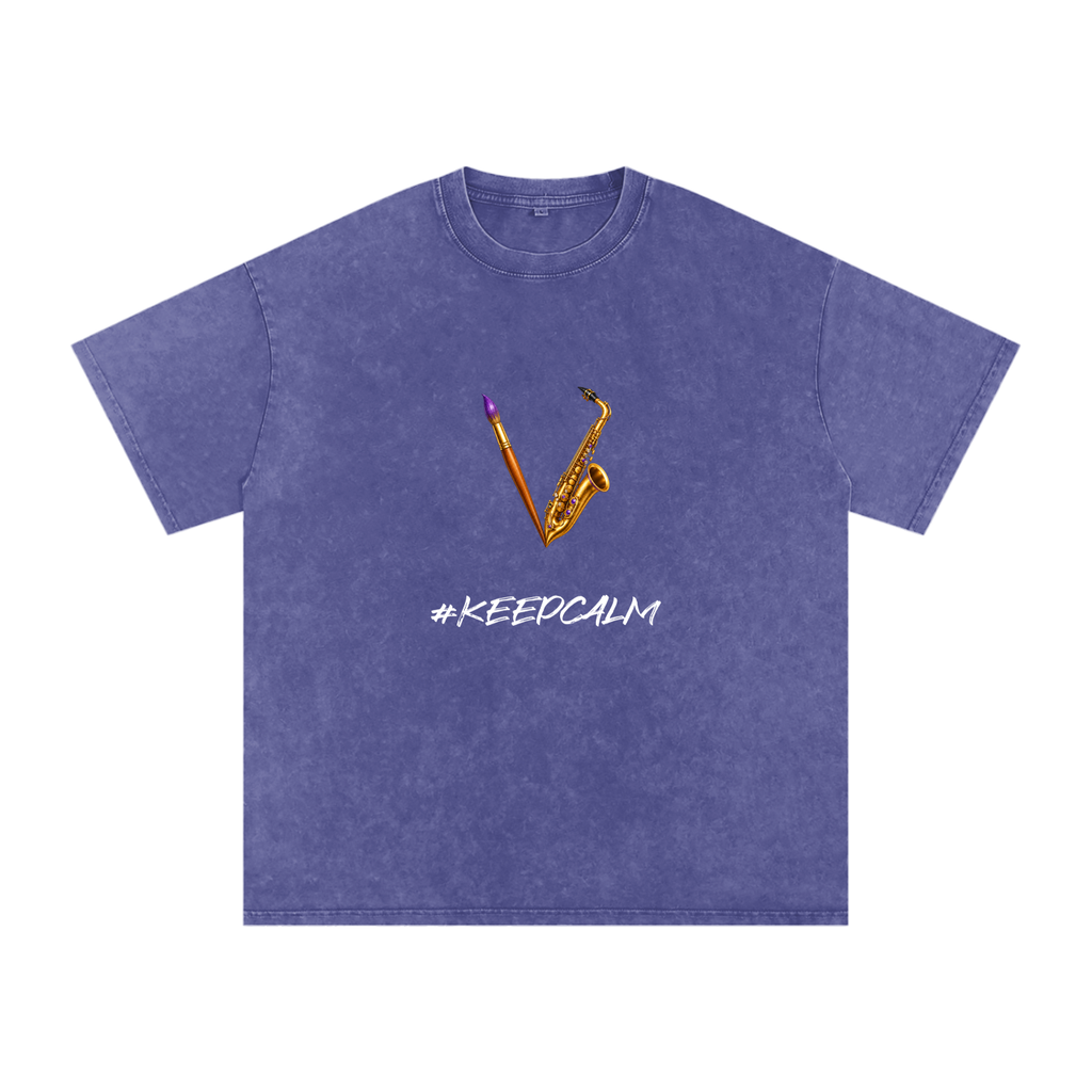 Jazzy Smoov Keep Calm Oversized T-Shirt – Purple – product image 1