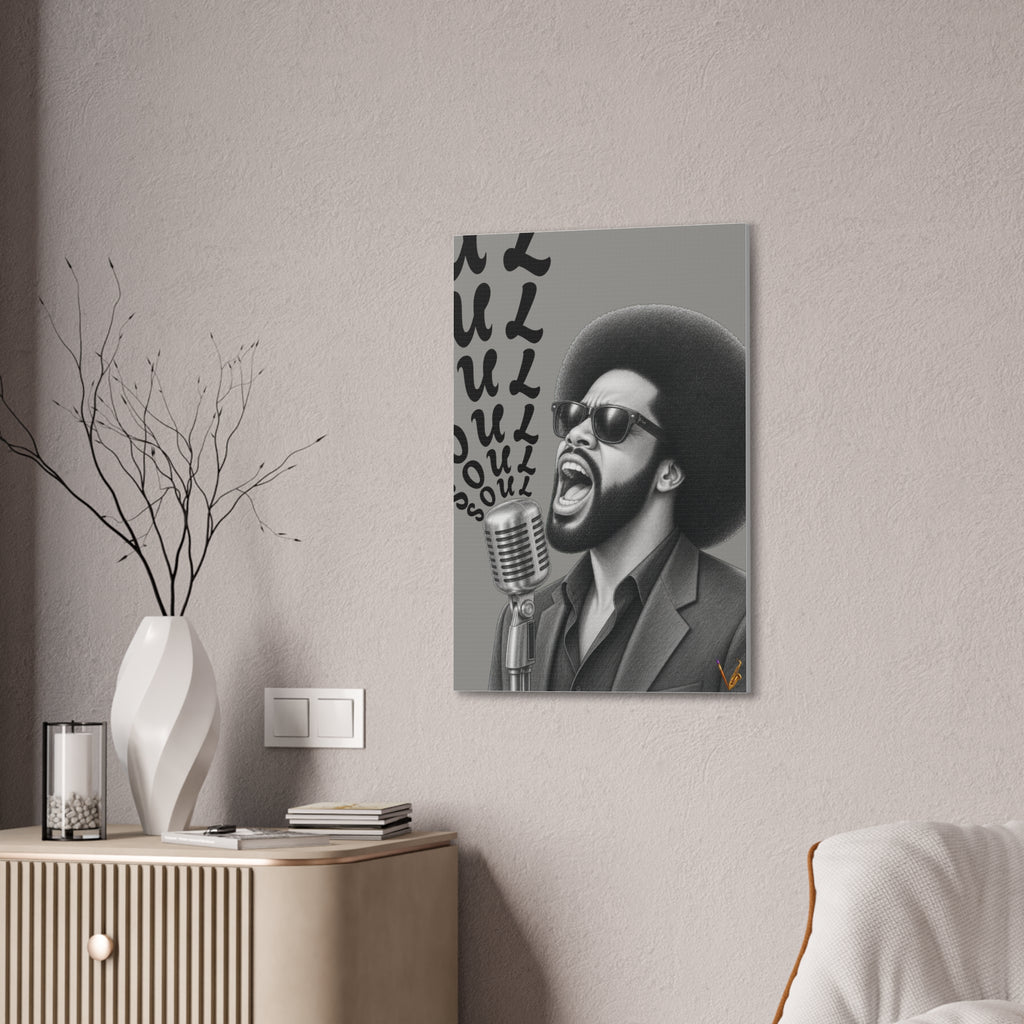 Soul singer monochrome canvas wall art