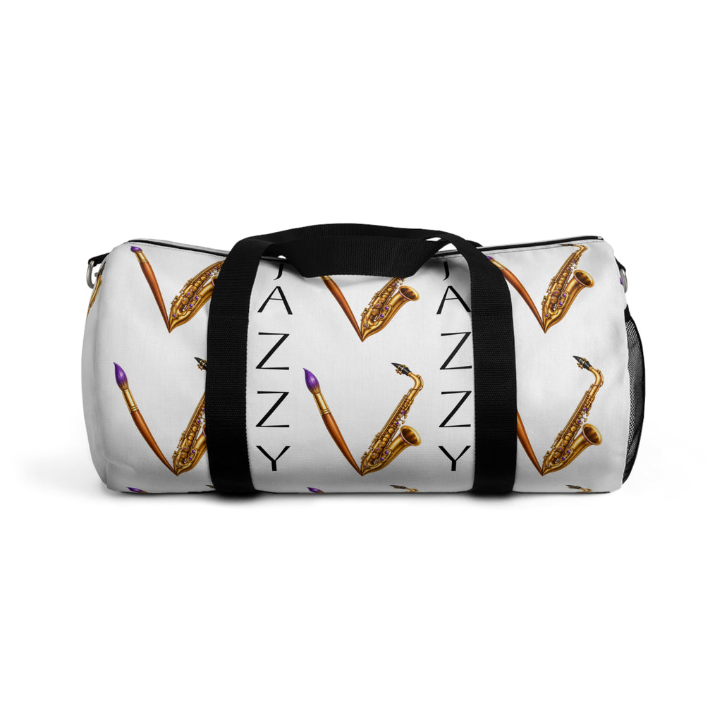 Jazzy Smoov saxophone print duffel bag