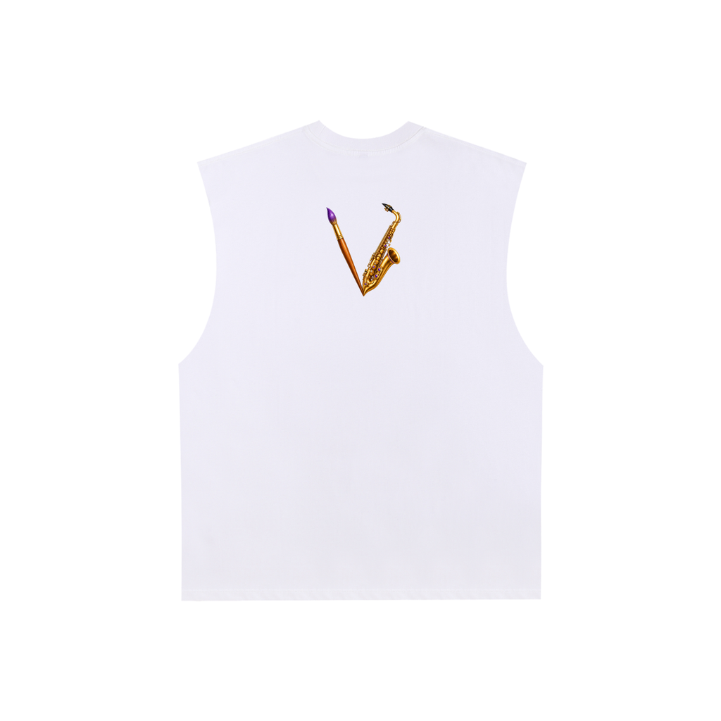 For the Love of Art Raw-Edge Cotton Tank Top – product image 4