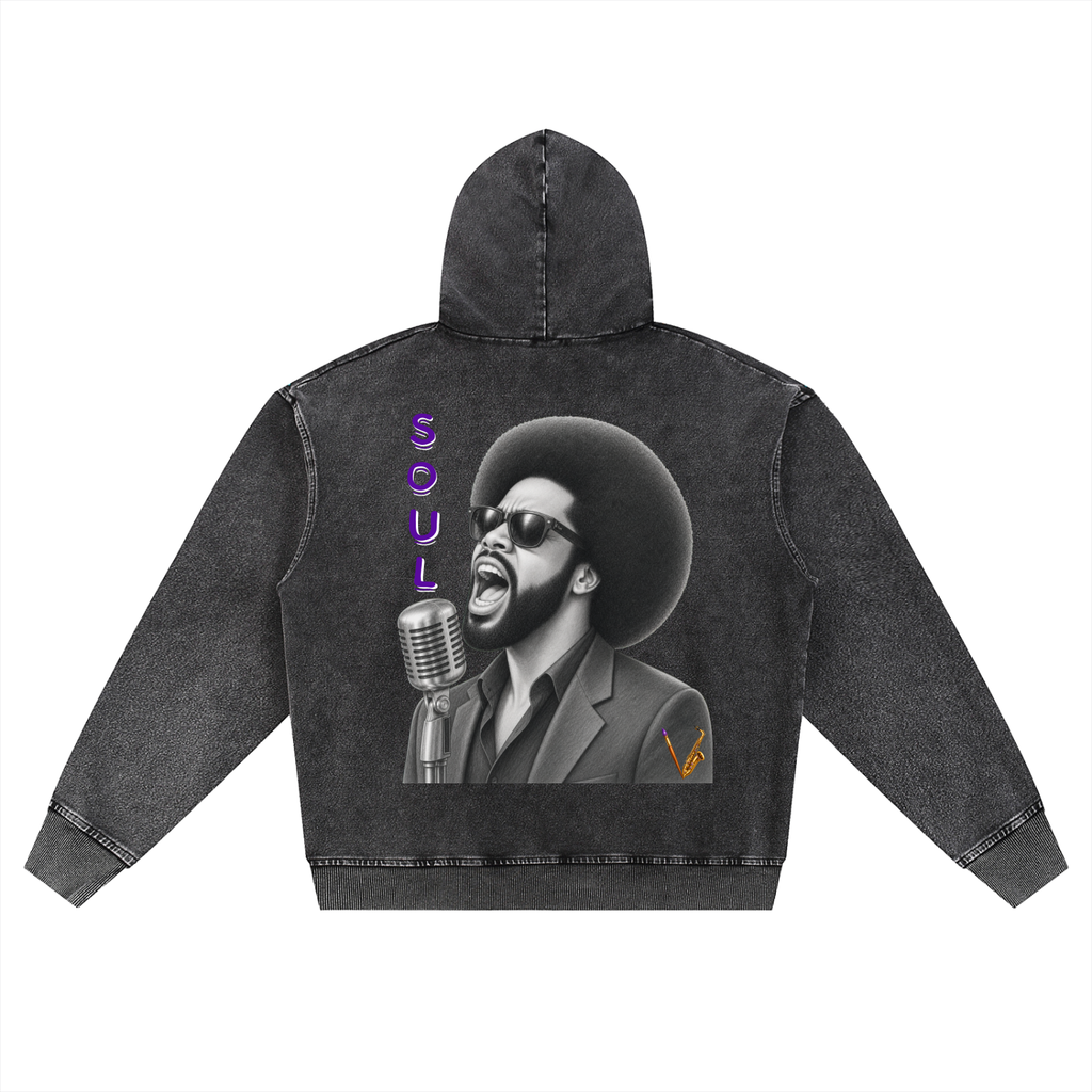 Art & Soul Men’s Soul Singer Oversized Zip Hoodie – product image 5