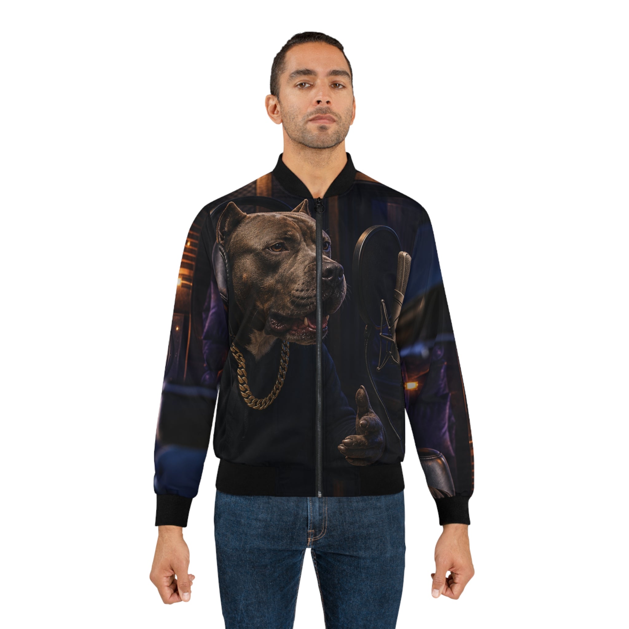 Men's Studio Dog all-over-print bomber jacket – view 3